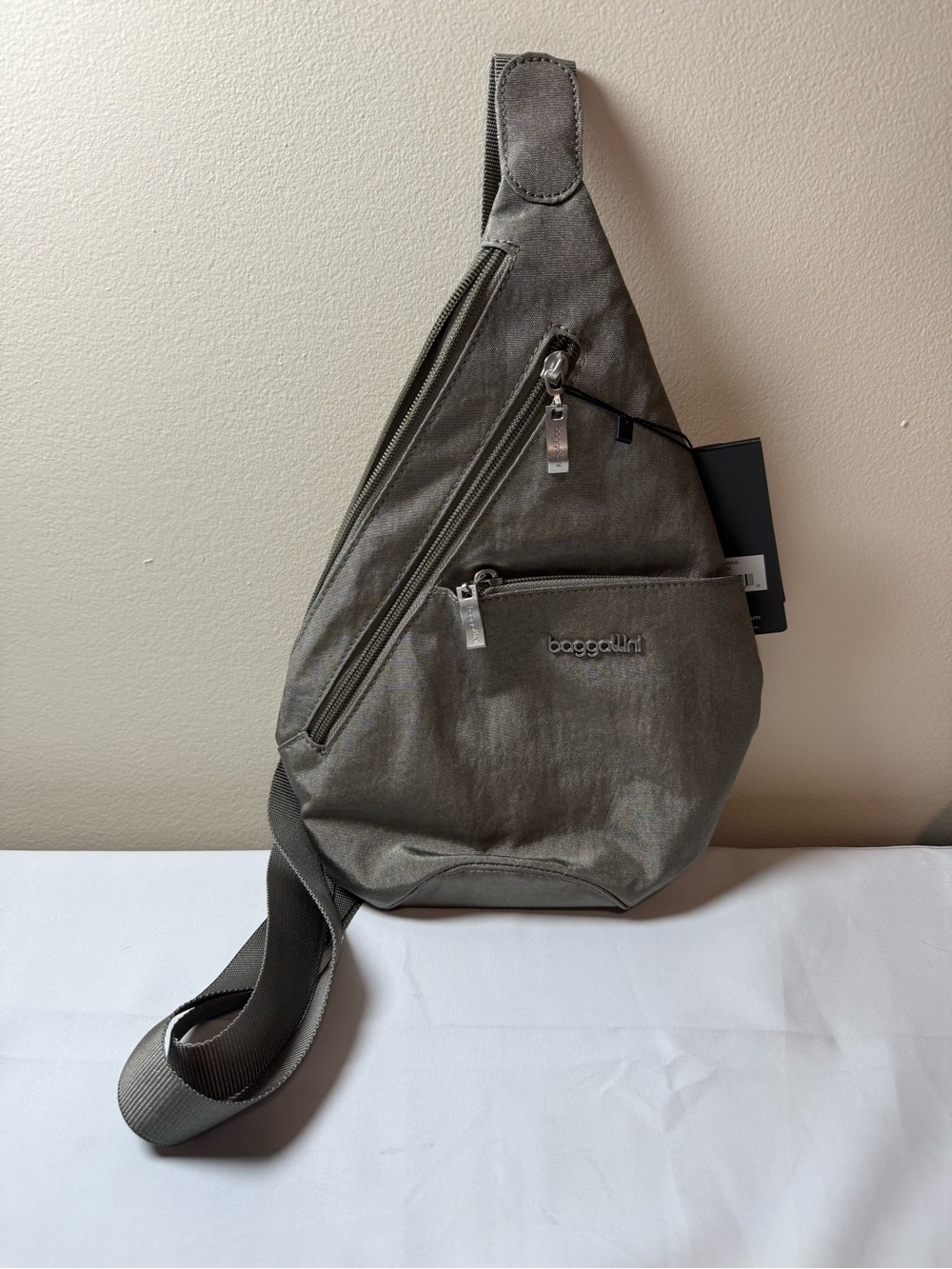 Baggalini Mini Sling Bag in Charcoal